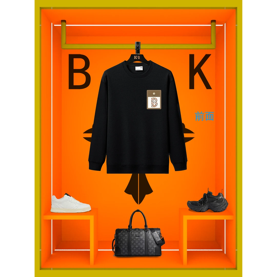 BFOFEOK【百宝袋】秋季新款卫衣男女同款新品宽松潮流圆领上衣休闲