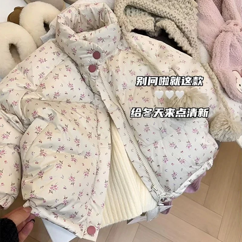 [RAINBOW]冬季儿童新款碎花加厚棉服R8036