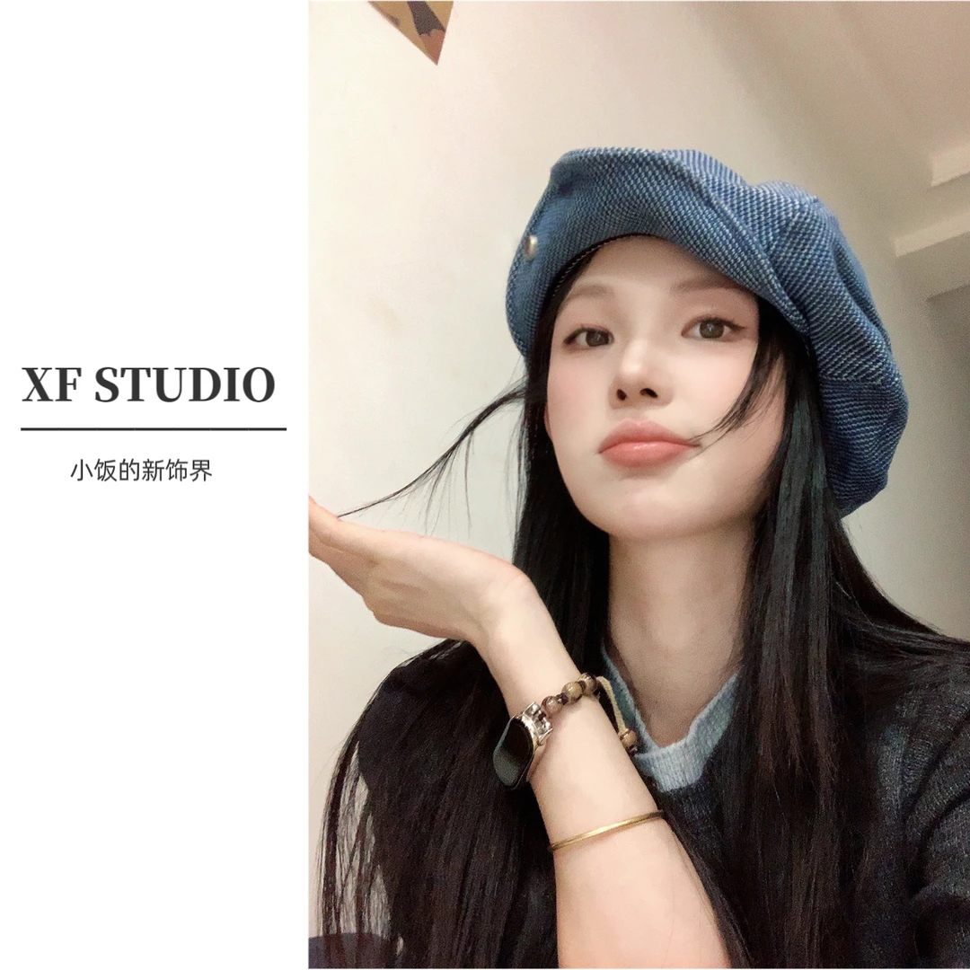 【xf studio】2024秋冬新款加大云朵帽显瘦贝雷帽