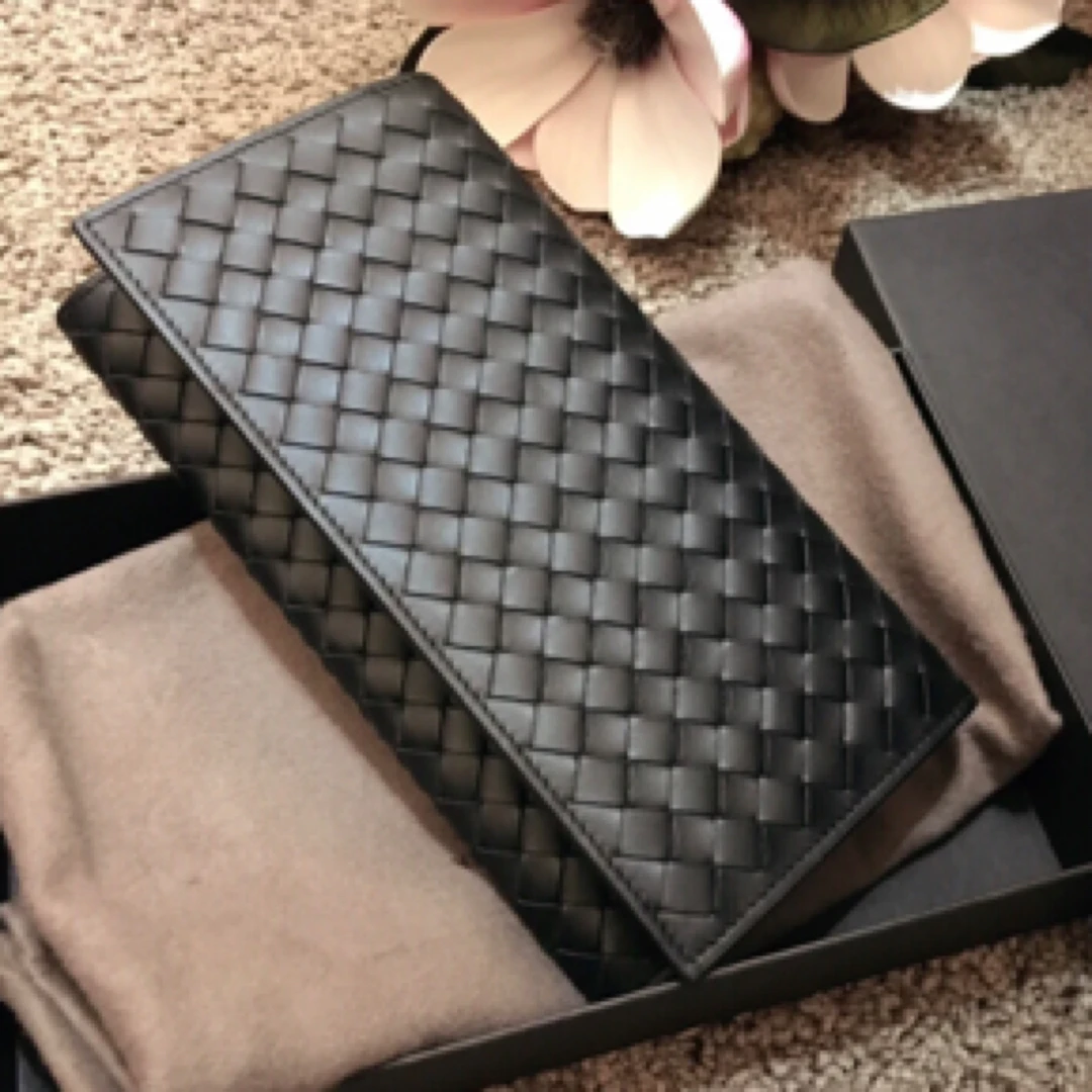 99新 BOTTEGA VENETA/葆蝶家 黑色钱包手拿包