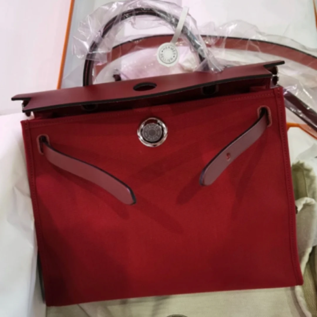 99新 Hermes/爱马仕 Hermes herbag31红色马鞍A单肩包