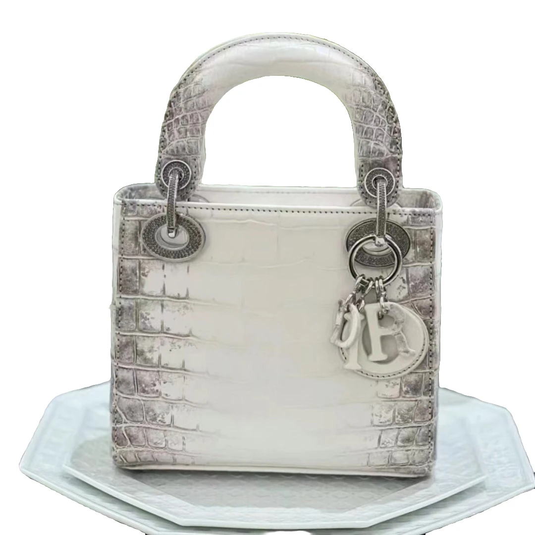 99新 DIOR/迪奥 Dior喜马拉雅三格黛妃钻扣 白色轻奢时尚银色灰色