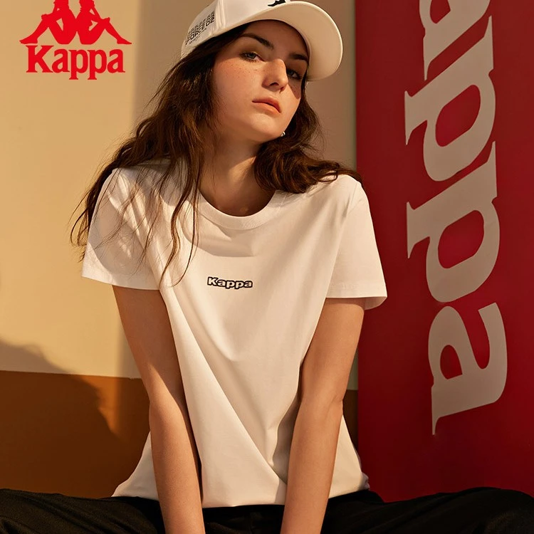 《女神专享》Kappa卡帕短袖2024新款女运动T恤字母半袖K0D42TD04