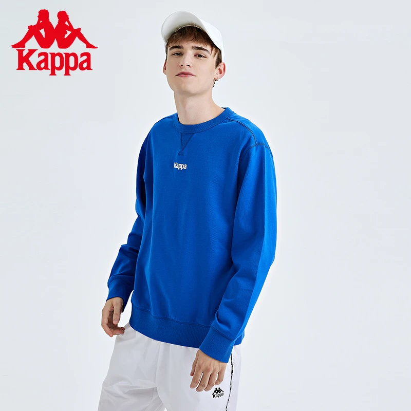 《克莱因蓝》Kappa卡帕长袖套头衫2024男女秋冬运动卫衣K0C52WT02