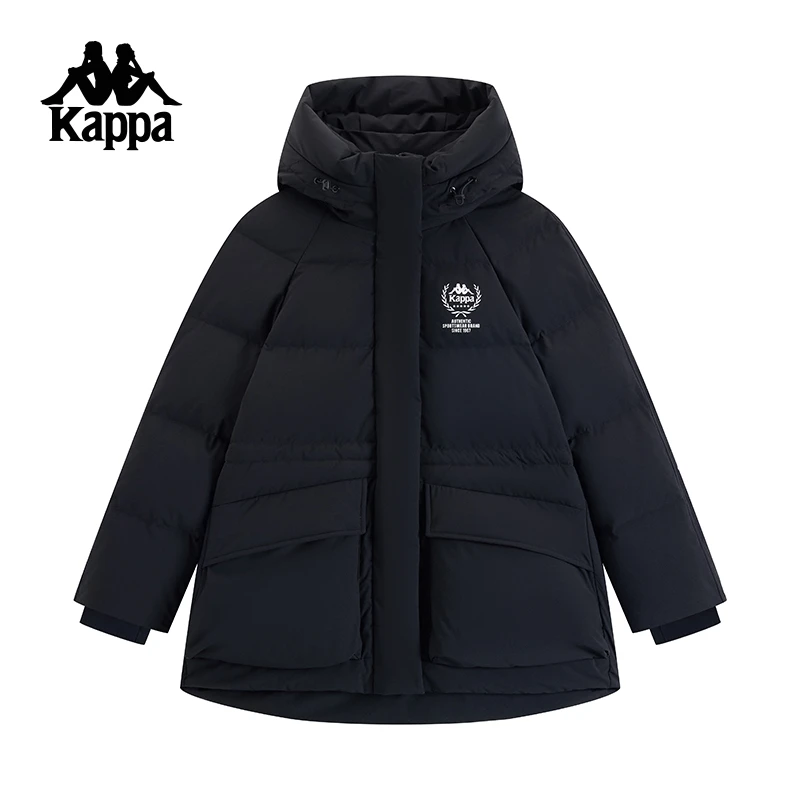 Kappa卡帕背靠背冬季保暖运动羽绒服户外防寒服休闲外套女款上衣