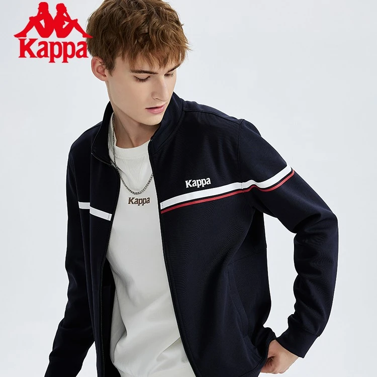 《立领开衫》Kappa卡帕针织运动卫衣情侣夹克外套休闲K0C52WK01