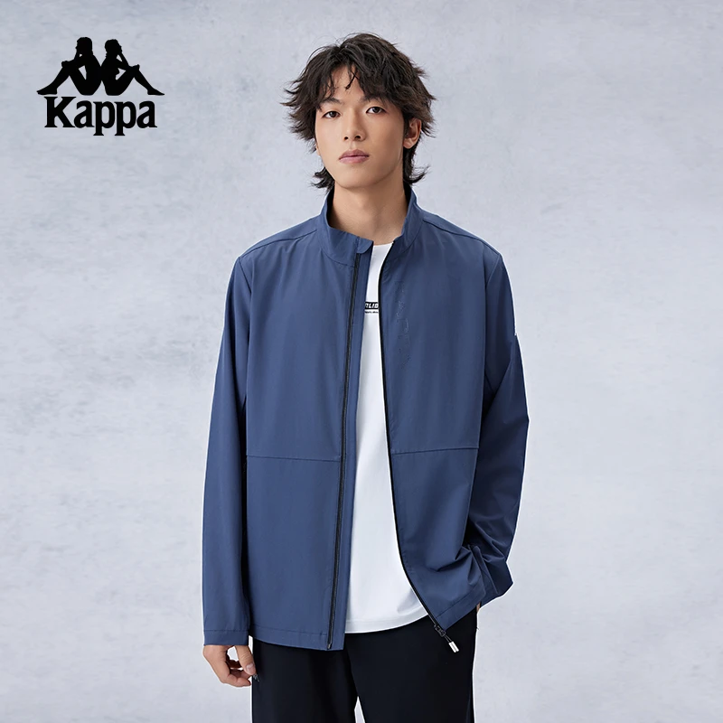 kappa卡帕背靠背2024新款春秋款男款夹克防风上衣休闲运动外套男