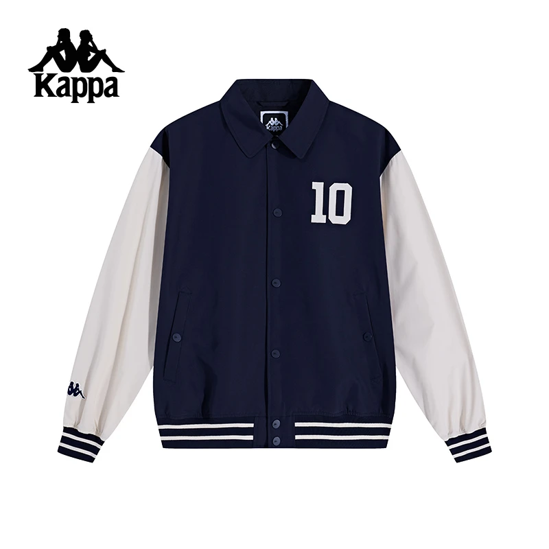 Kappa卡帕背靠背运动夹克2024新款男士复古弹力开衫外套透气上衣