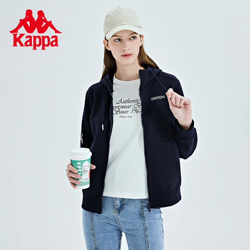《尖货开价》Kappa卡帕针织帽衫2024情侣针织开衫印花K0D22MK01