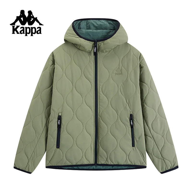 Kappa卡帕背靠背冬季保暖棉新款户外休闲外套女款防寒服