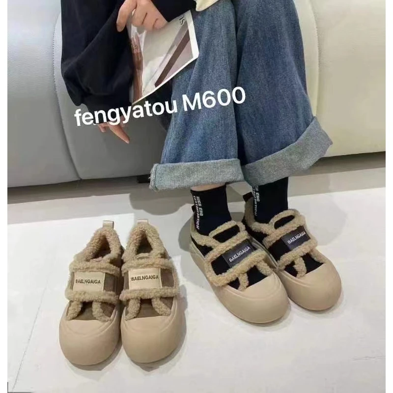 001-199加绒厚款女士休闲鞋运动阿甘鞋百搭