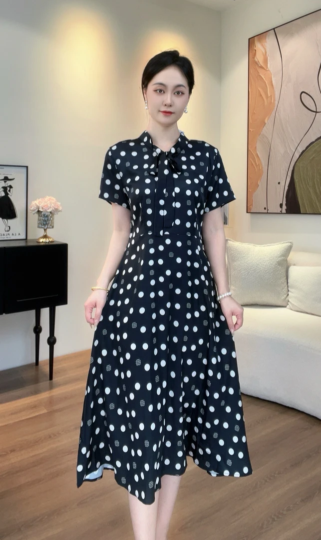 【法式波点】2024新款夏季女装连衣裙气质裙子