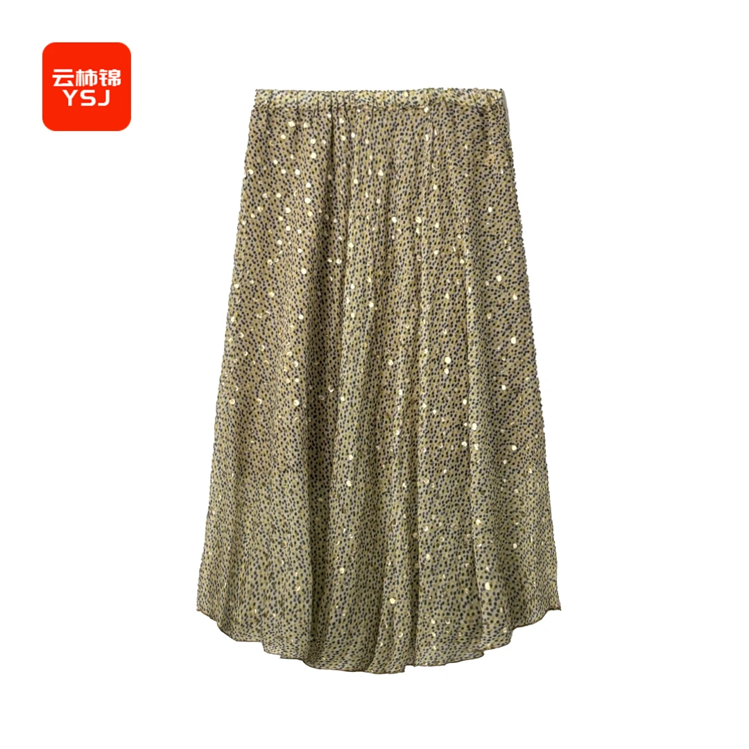 中国丝绸 桑蚕丝 2.0版显瘦简约百搭夏季A字女士半裙 66007