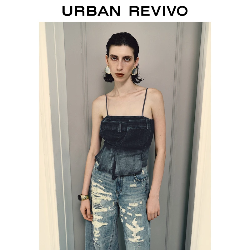 【UR设计师系列】UR女装渐变牛仔衬衫UWA840029