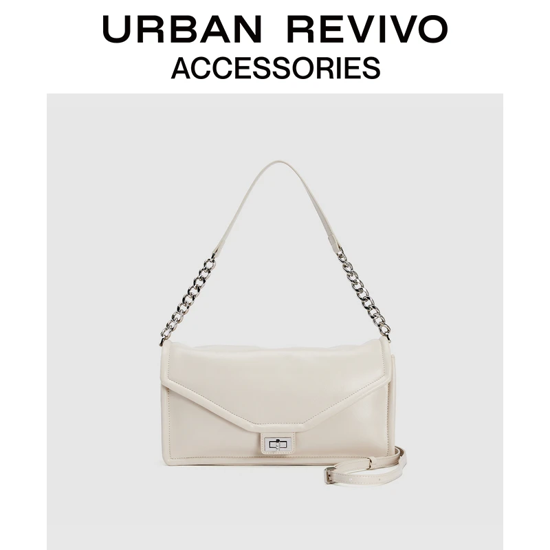URBAN REVIVO2024秋季新款女士大容量单肩斜挎包UAWB40305