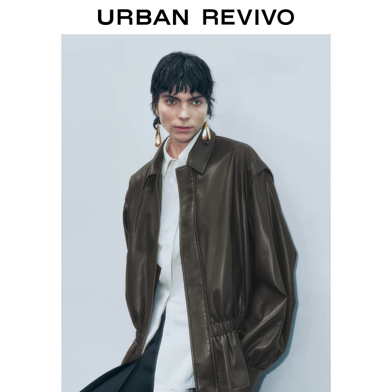 UR女装雅丹风气质休闲褶皱口袋外套UWG140156