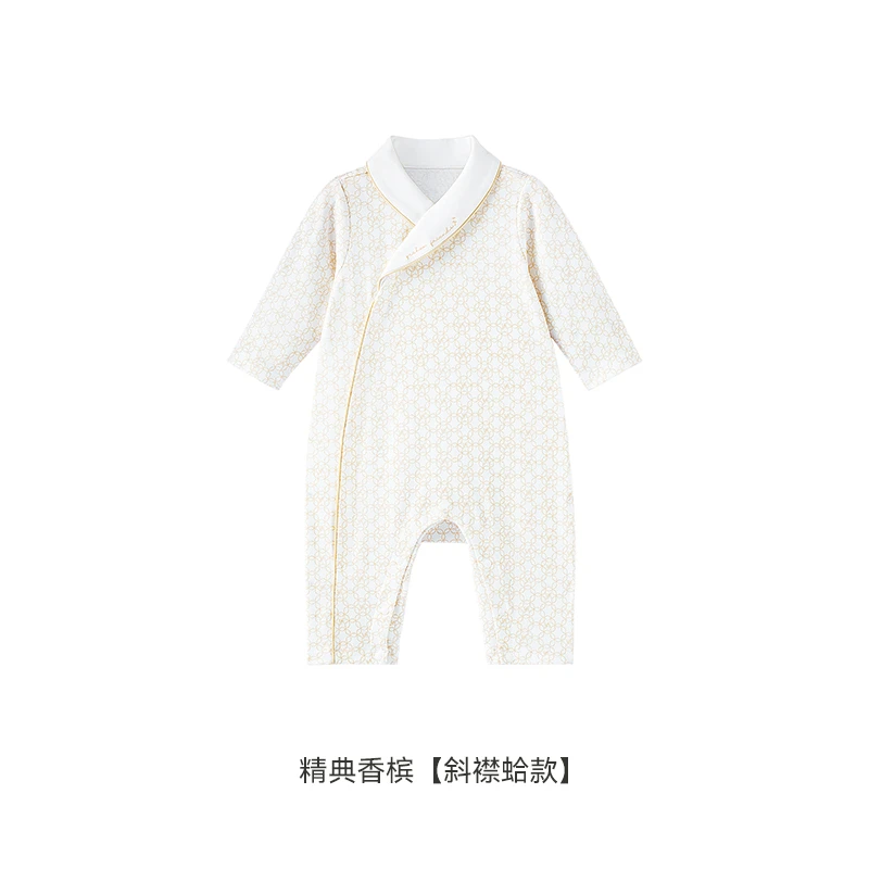 【琥珀流云 日光花影】婴童双35棉老花系列长袖连体衣婴儿新生儿