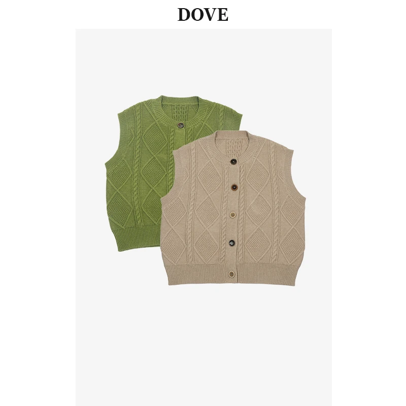 DOVE STUDIO“小马甲"复古造型搭配针织马甲