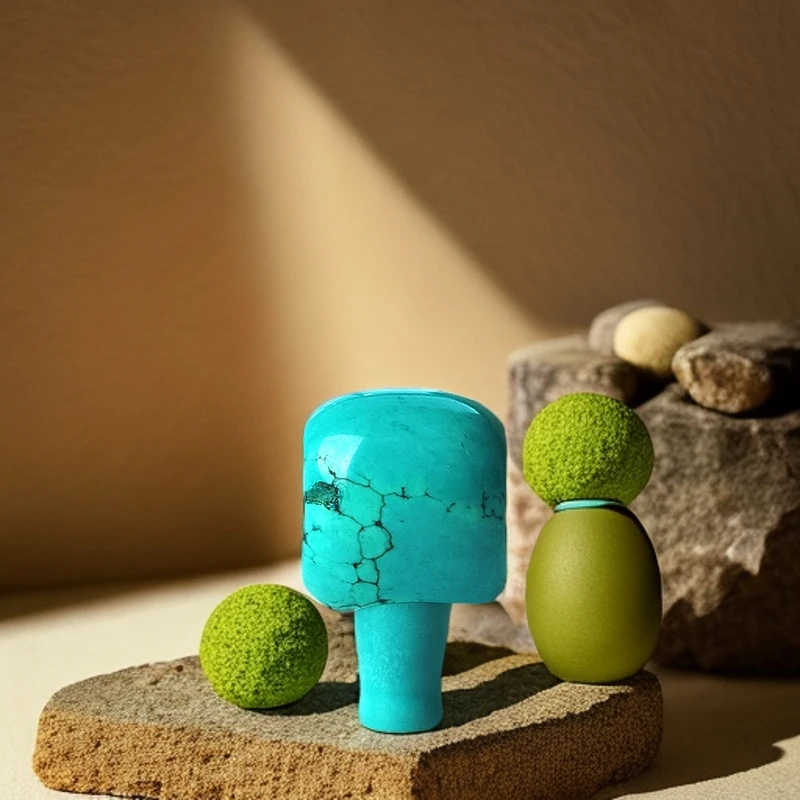 【三通】松绿色藏式方三通三孔石珠 手工串珠文玩手串手链饰品散珠