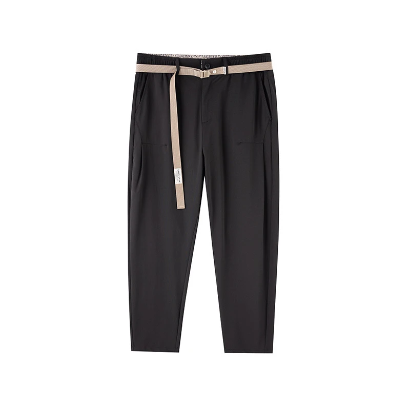 【帅胖胖】潮牌简约时尚百搭夏季冰感速干锥形弹力大码休闲小西裤