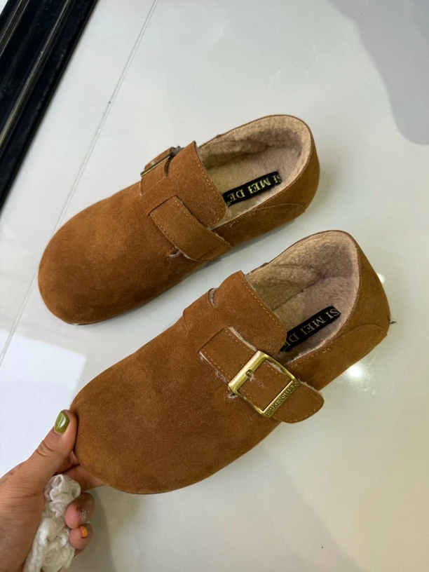 研一家1107加绒勃肯鞋女鞋