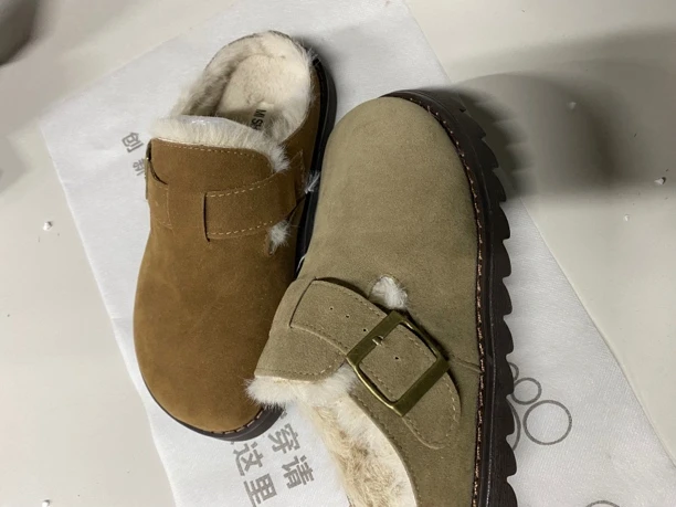 研一家13305加绒博肯拖鞋