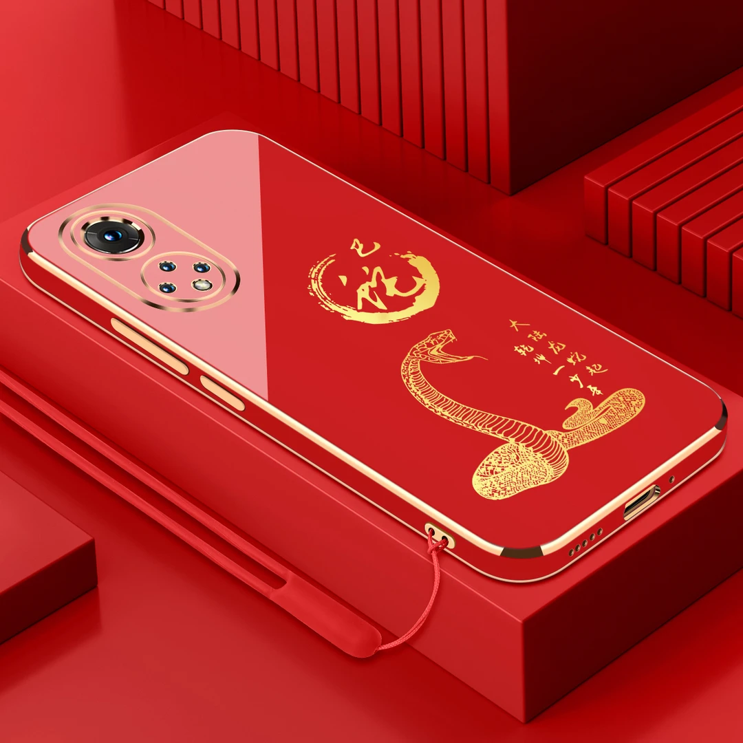 适用华为nova9pro电镀手机壳十二生肖直边国潮硅胶全包防摔保护套
