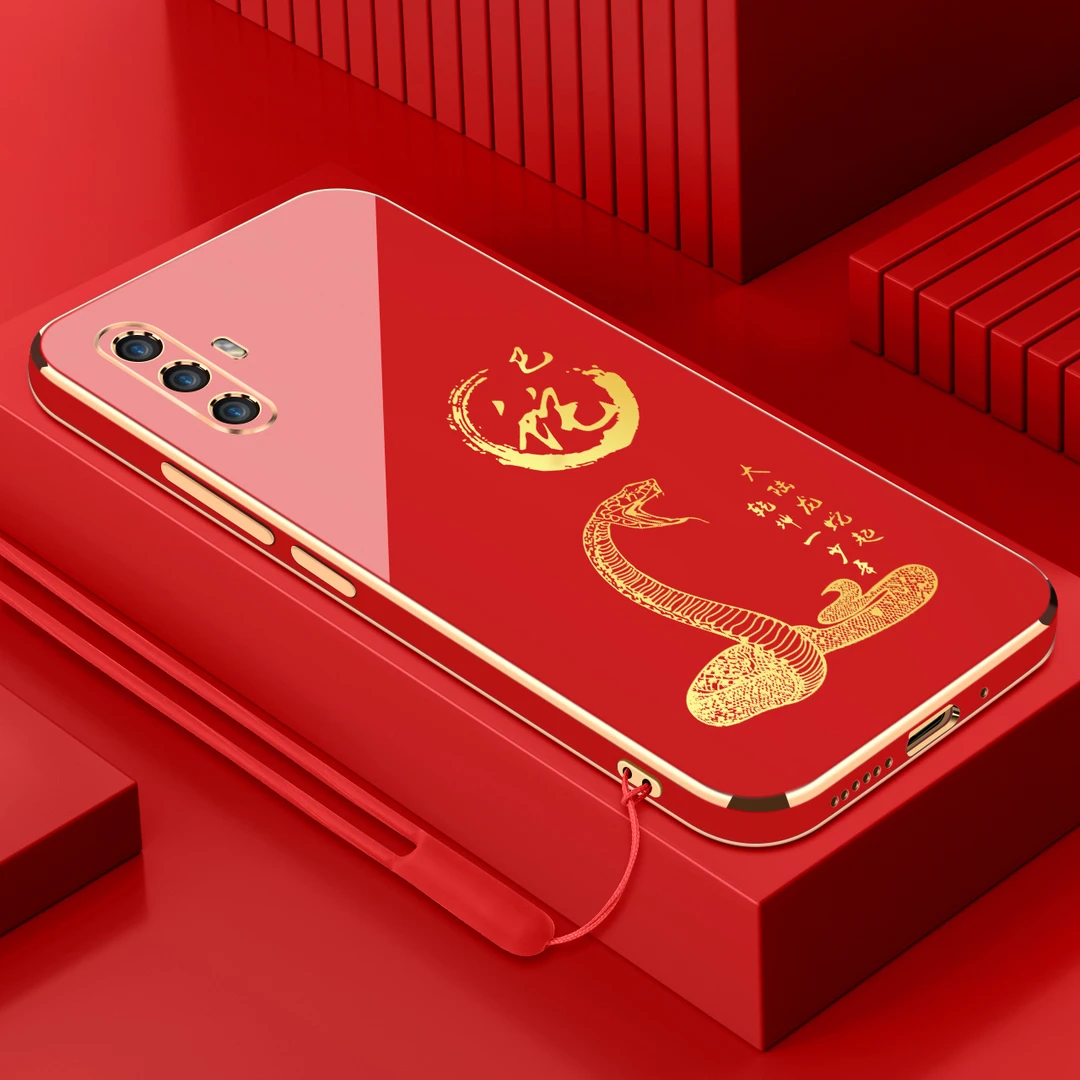 适用vivox30电镀手机壳十二生肖直边国潮硅胶全包防摔保护套