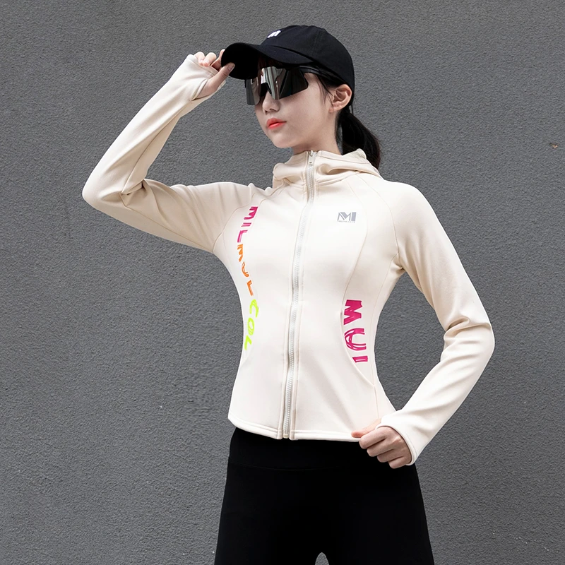 【达人专属】外套加绒跑步运动连帽长袖健身服上衣女速干训练冬