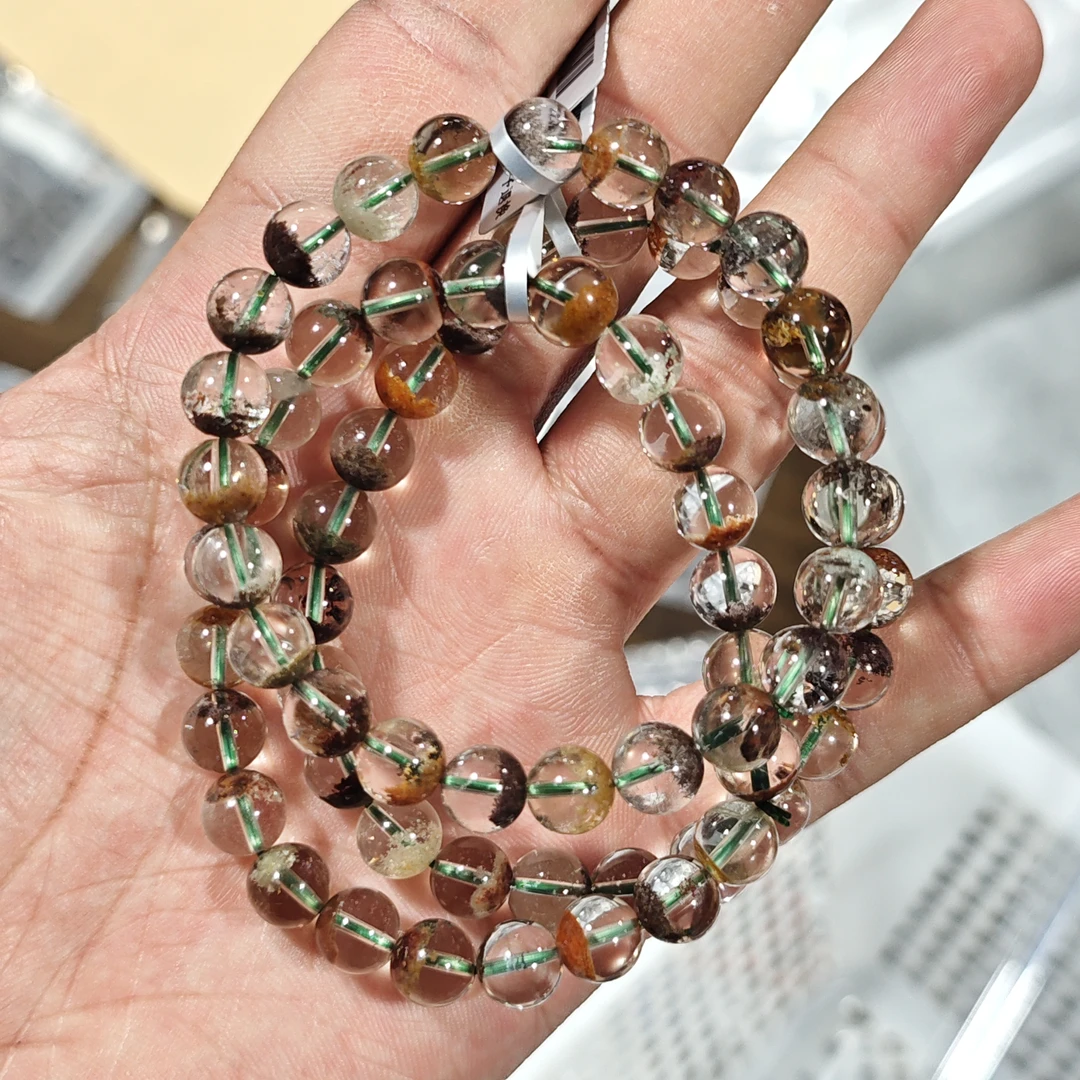 【书记甄选】天然四季幽灵单圈手链  多样式发一9mm  XL2418