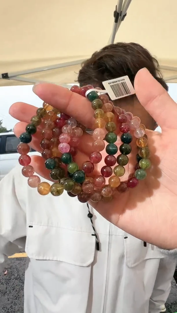 【闪购商品】碧玺手链未镶嵌B6196约7mm多样性发一件