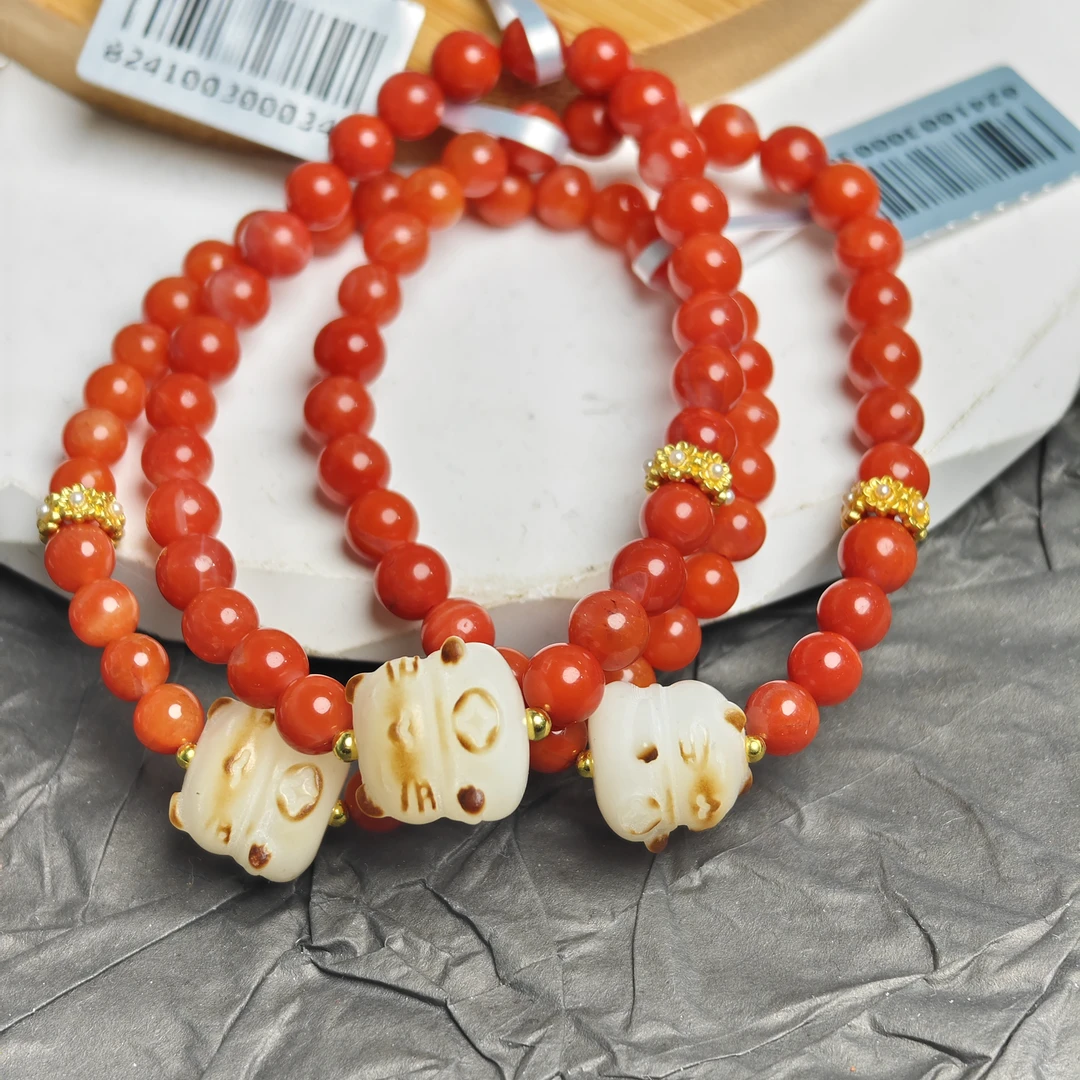 【书记甄选】天然原创南红单圈手链 多样性发一件 约5mm CC1155