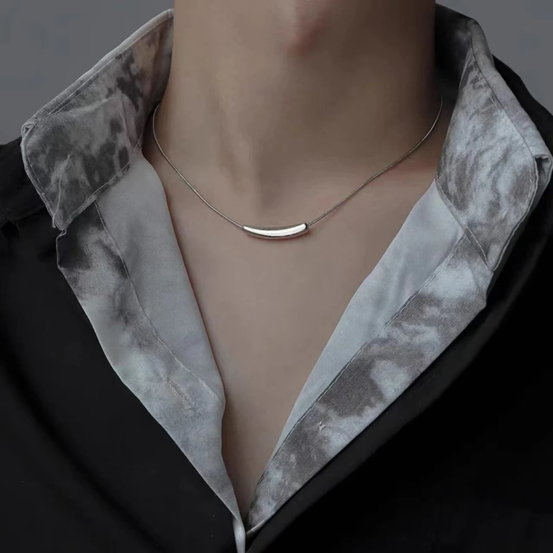 钛钢项链 气质小茄子锁骨链冷淡风潮小众设计简约风