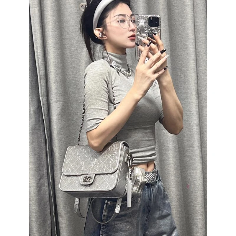 早春新款小众女包单肩斜挎时尚百搭女士休闲双肩包-2206