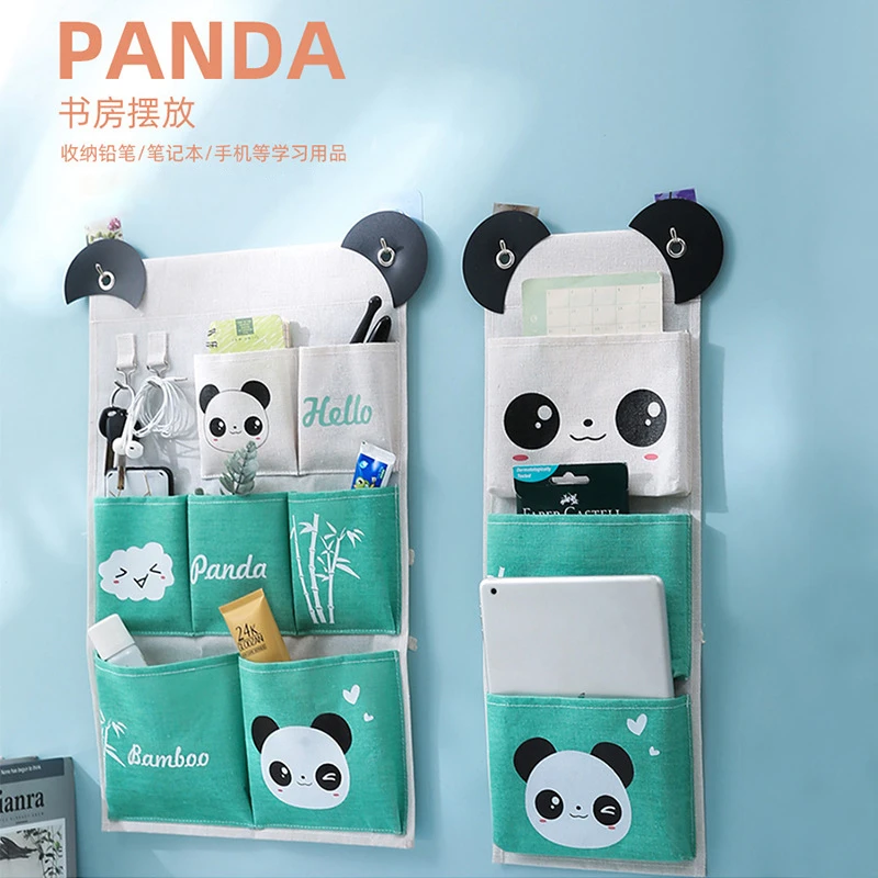 家用宿舍整理悬挂布袋布艺挂墙墙挂置物袋杂物储物袋子收纳挂袋