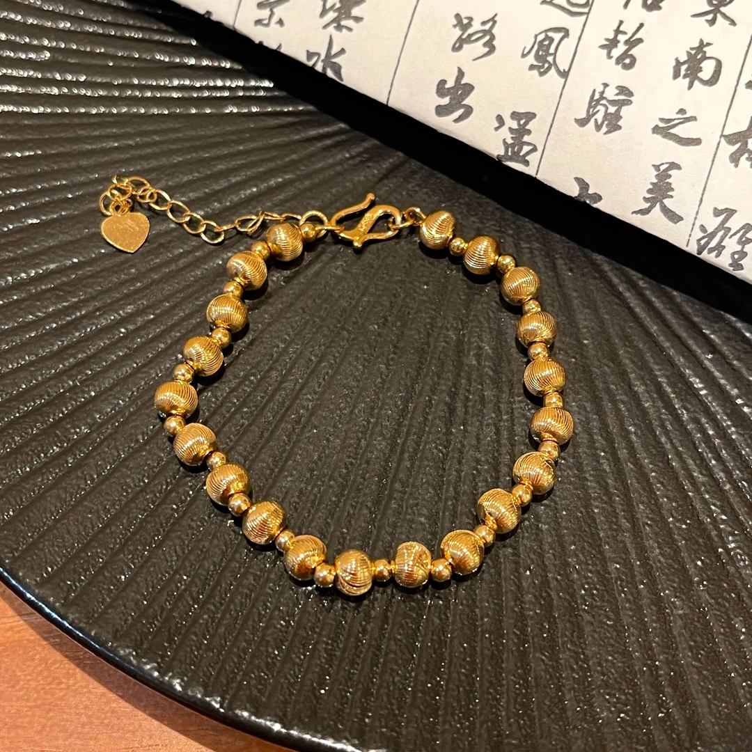 【高定版】1041车花水波碎银双层手链简约轻奢时尚气质