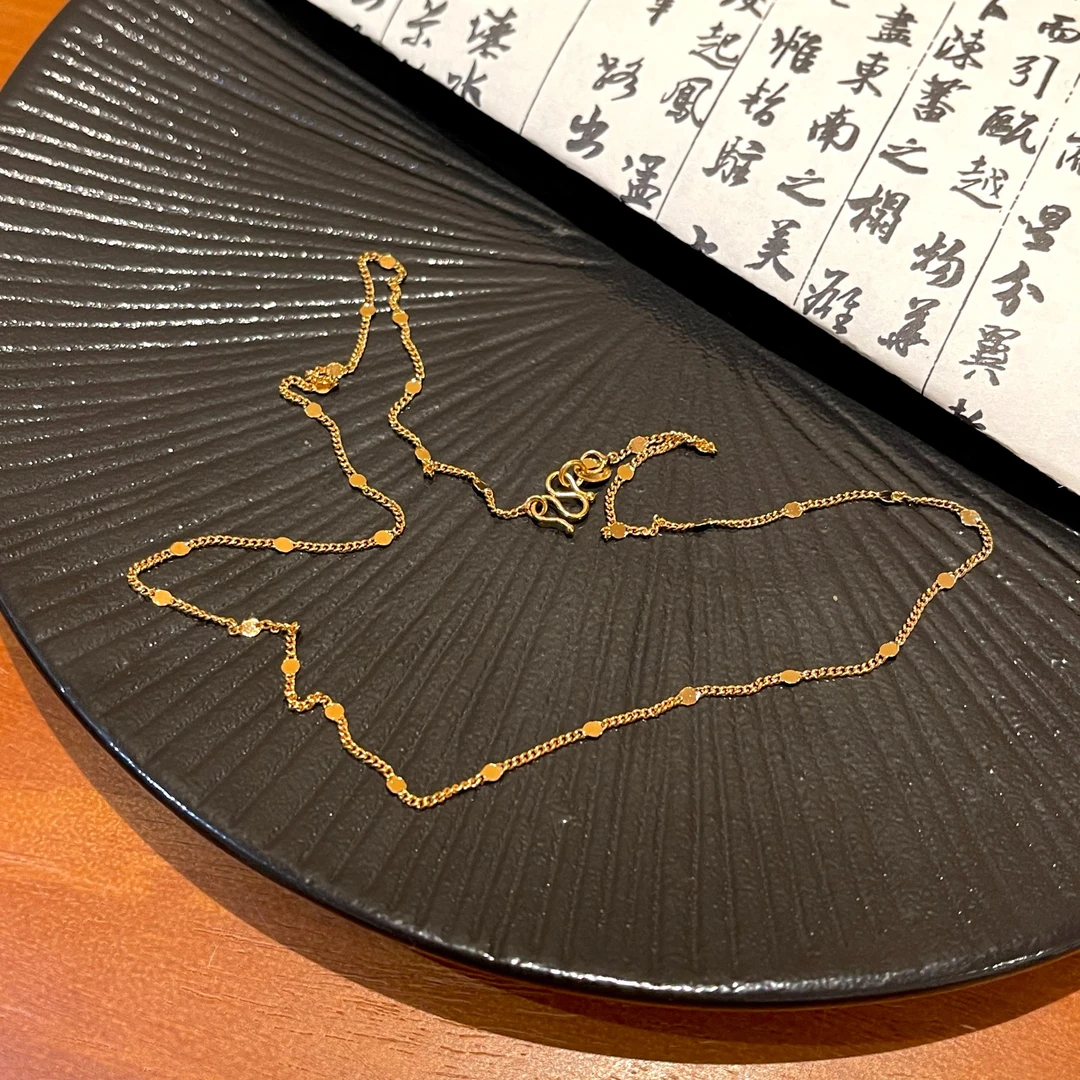 【升级版】2035十字链简约单链条锁骨项链