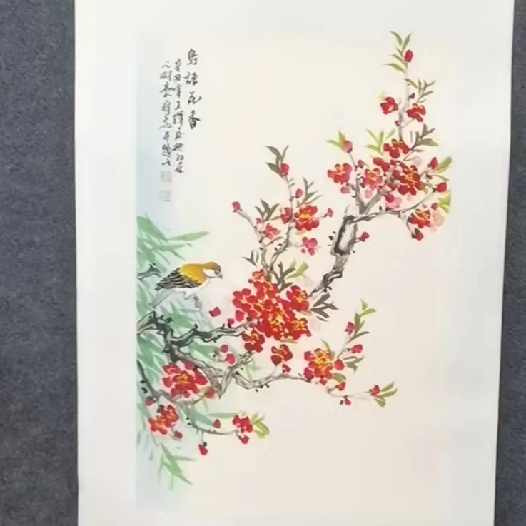 王辉-鸟语花香 2.7平方尺绘画手绘