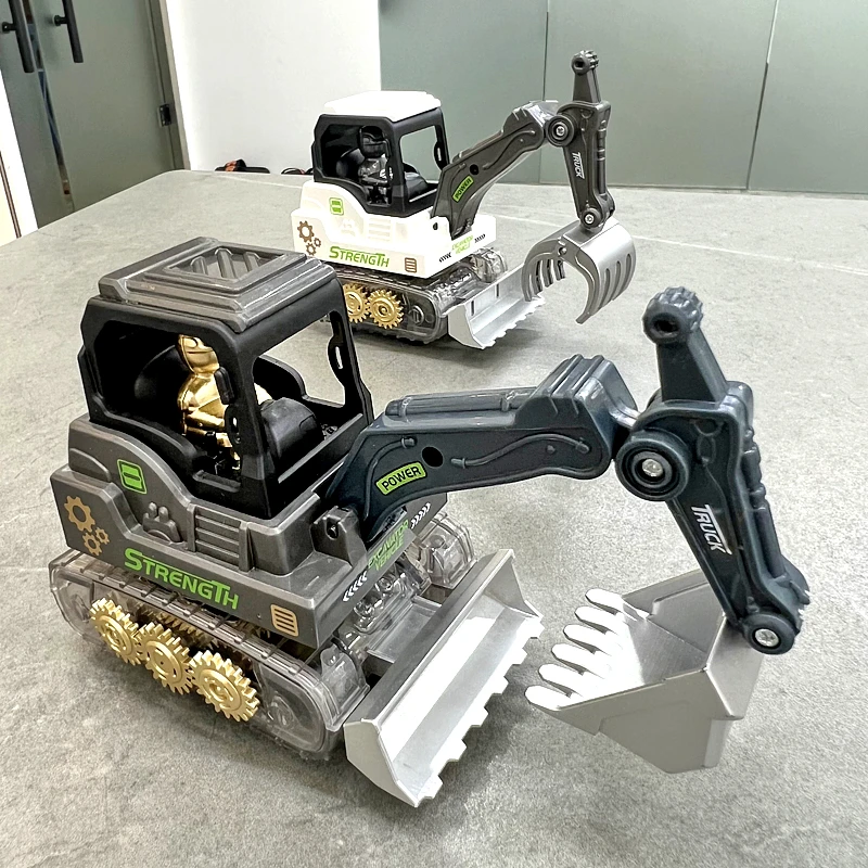 儿童惯性回力车2男孩按压滑行挖掘机宝宝益智工程车玩具1-3岁耐摔