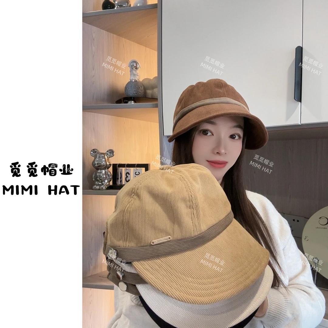 新秋冬INS网红复古鸭舌帽时尚气质显脸小码数帽休闲潮流上班帽子