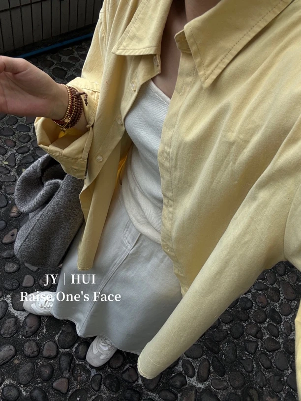 HUI - 【奶黄包】 6110 秋冬高级感满满磨棉衬衫