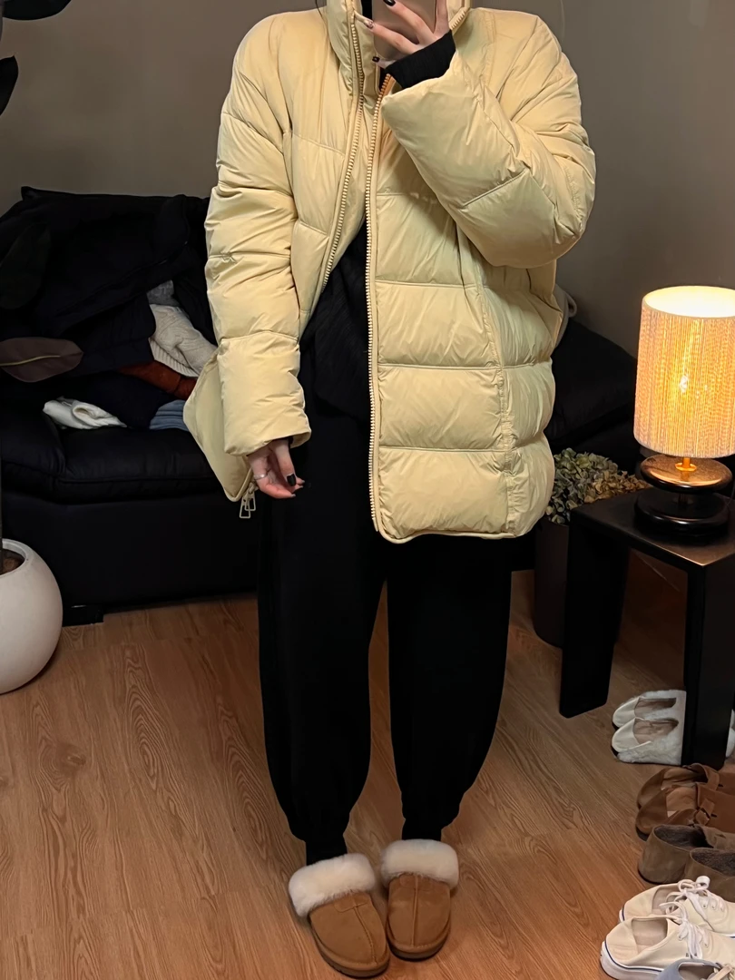 HUI - 【漫游】 60102 泡芙设计磨砂羽绒服