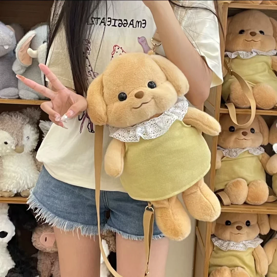 小鼻嘎贵宾犬双肩包玩偶松弛感包包狗狗毛绒玩具娃娃送人生日礼物