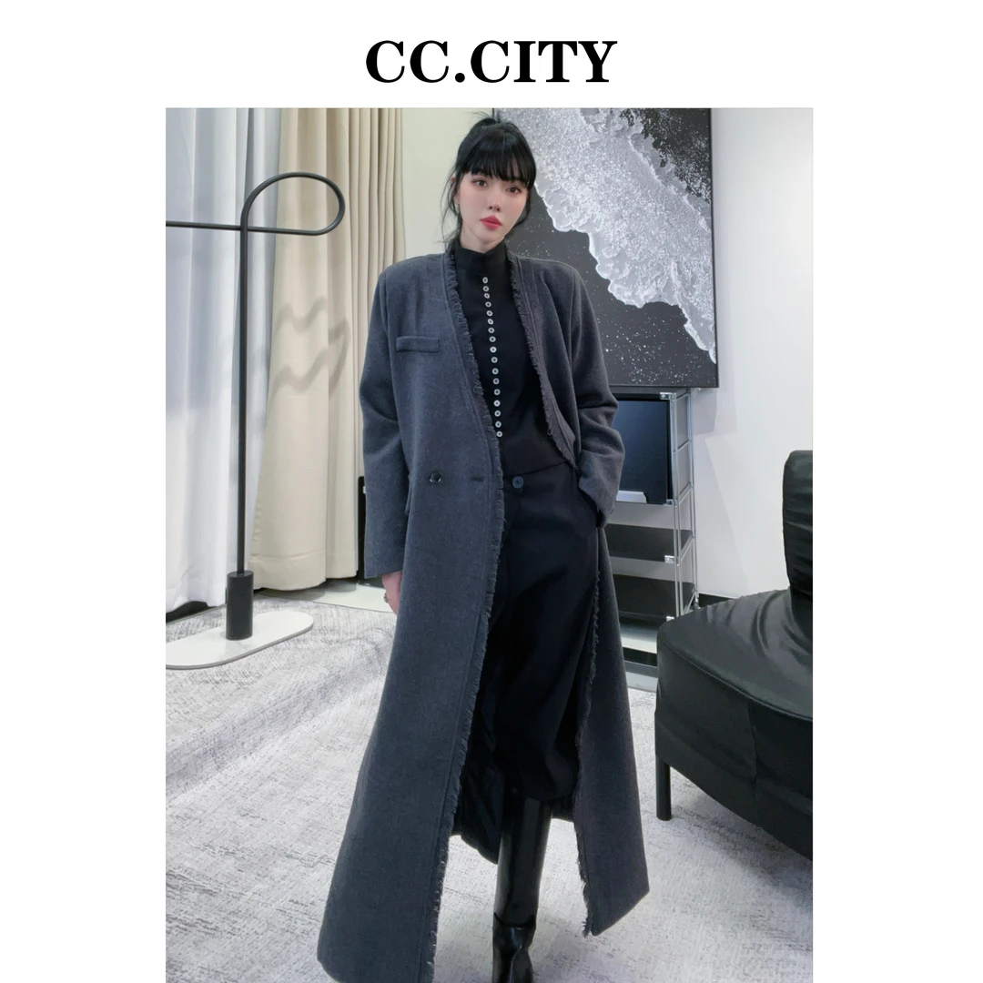 【蔡丽丽&添羽】时尚高级百搭洋气外套风衣w68070