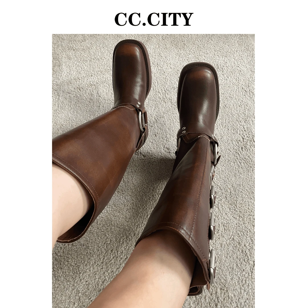 【蔡丽丽&添羽】时尚洋气高级感靴子xz535