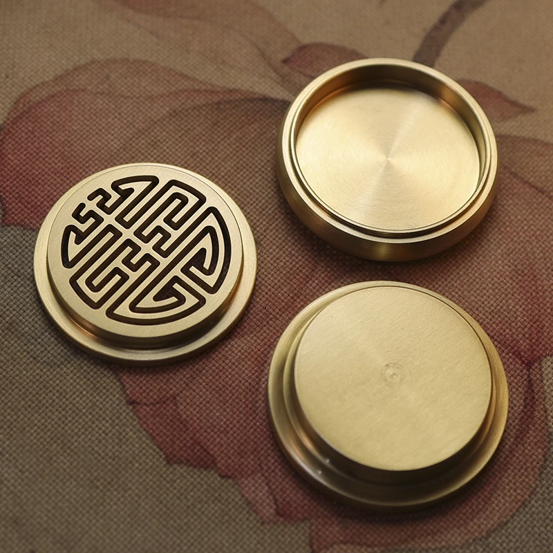 拉丝纯黄铜一体香篆炉 香粉檀沉香薰炉香道家用室内初学者