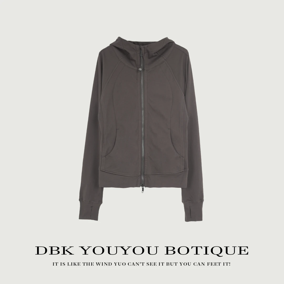 运动塑形卫衣/Boutique推荐小众连帽拉链外套