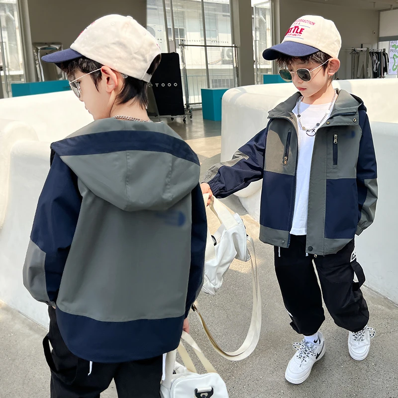 男童休闲外套春秋款新款工装夹克春季男孩洋气A3145