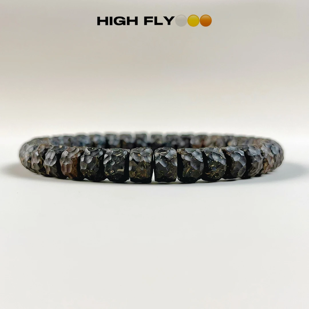 原生态椰蒂｜8*5无相乱山直切印尼进口天然椰蒂手串