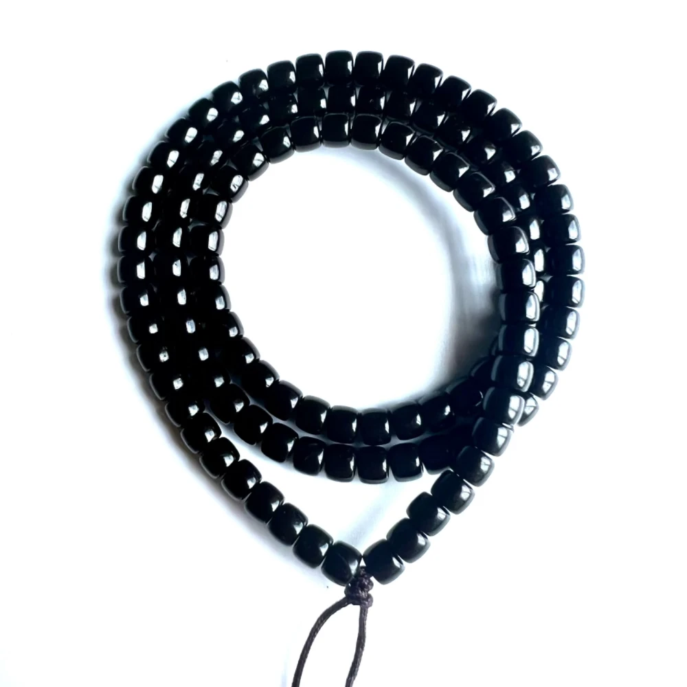 黑金椰蒂系列直切老型桶珠印尼进口114颗椰蒂108精工